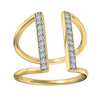 Contemporary Diamond Cuff Ring