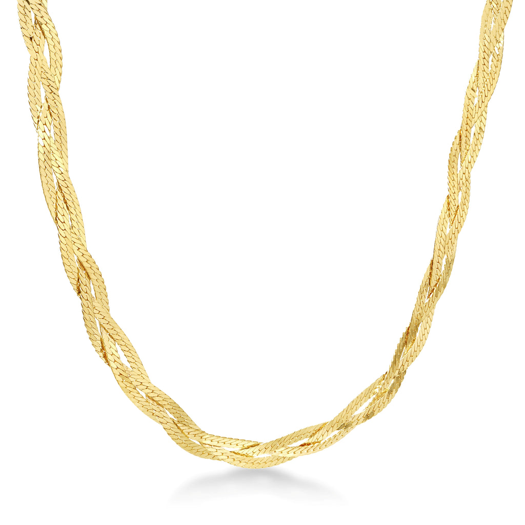 Braided Herringbone Necklace - Final Sale