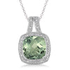 Diamond & Green Amethyst Necklace