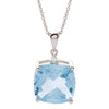 Blue Topaz & Diamond Necklace