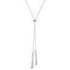Diamond Cut Lariat Necklace