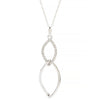 Nouveau diamond necklace with .10twt round diamonds set in 10k white gold