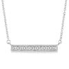 Silver Diamond Bar Necklace