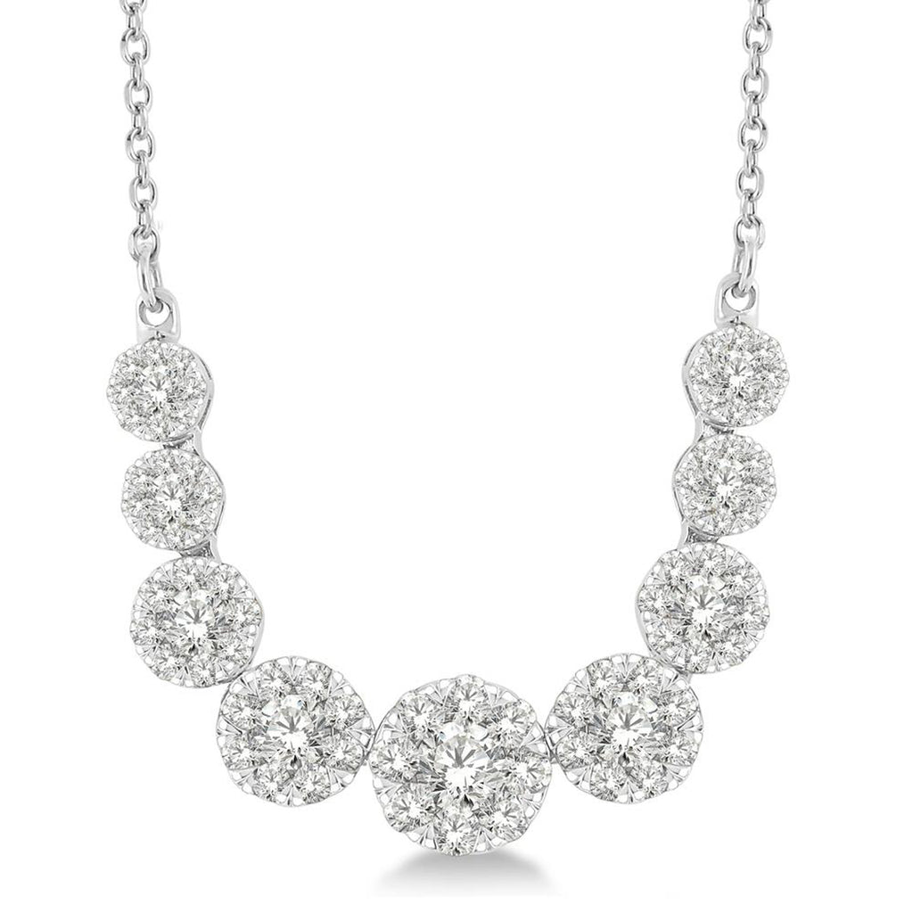 Diamond Cluster Necklace - .100twt