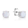 Round Opal Earrings